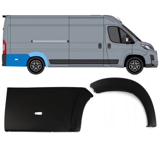 Set von hinteren Radlaufleisten für Toyota Proace Max 2024- / Rechts 15891