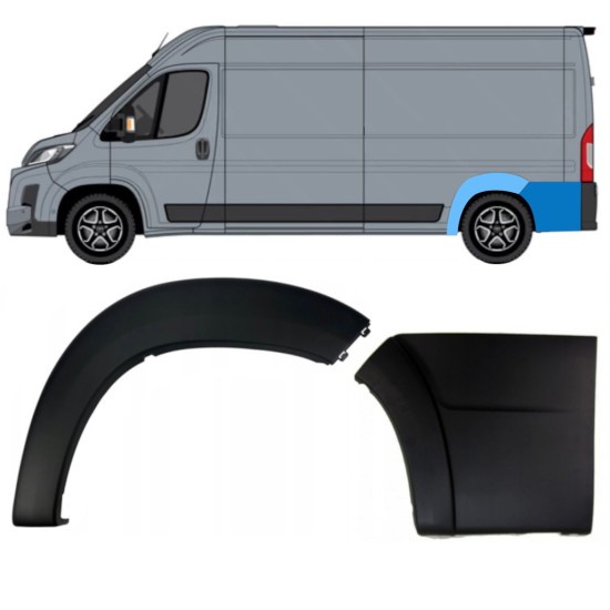 Seitenleiste hinten für Toyota Proace Max 2024- / Links 15910