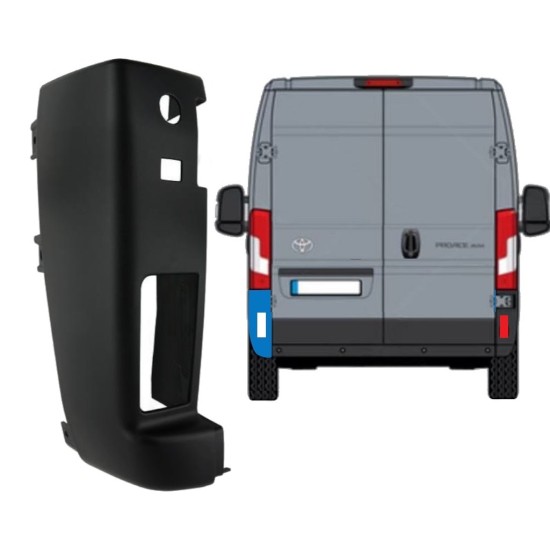 Stoßstange Ecke hinten 180 Grad für Toyota Proace Max 2024- / Links 15943