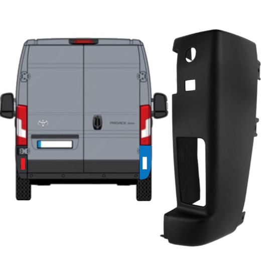 Stoßstange Ecke hinten 180 Grad für Toyota Proace Max 2024- / Rechts 15942