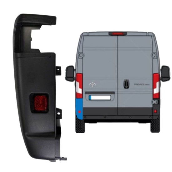 Stoßstange Ecke hinten 270 Grad für Toyota Proace Max 2024- / Links 15939