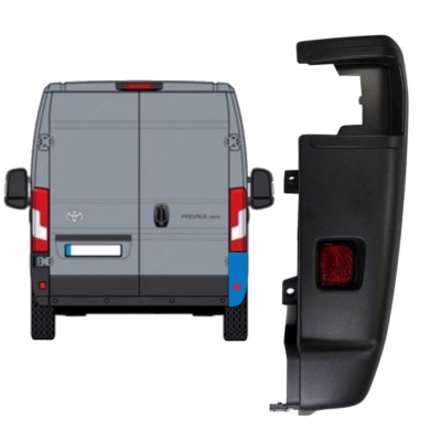 Stoßstange Ecke hinten 270 Grad für Toyota Proace Max 2024- / Rechts 15938