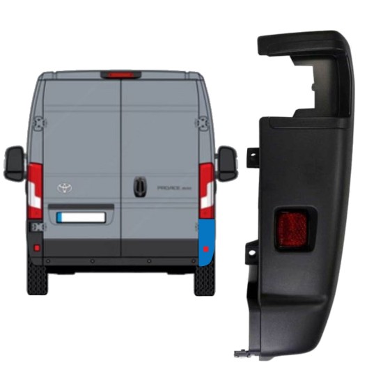 Stoßstange Ecke hinten 270 Grad für Toyota Proace Max 2024- / Rechts 15938