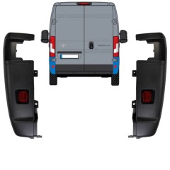 Stoßstange Ecke hinten 270 Grad für Toyota Proace Max 2024- / Links+Rechts / Satz 15930