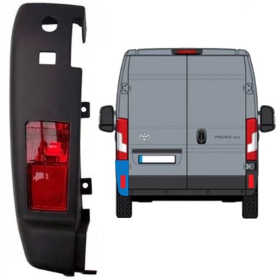 Ecke der hinteren Stoßstange mit Lampe für Toyota Proace Max 2024- / Links 15936