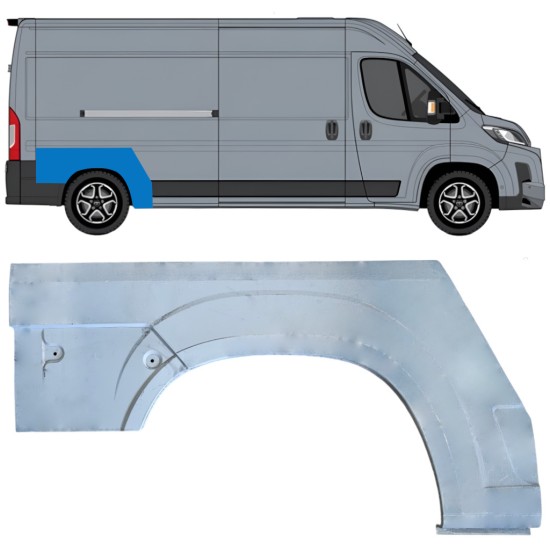 Reparaturblech Kotflügel hinten für Toyota Proace Max 2024- / Rechts 16953