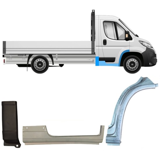 Reparaturblech-Set für Toyota Proace Max 2024- / Rechts 17008