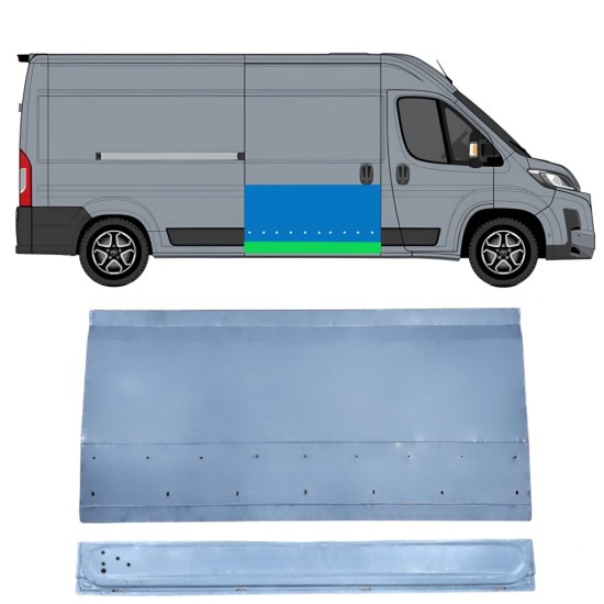 Reparaturblech für Schiebetür, außen unten für Toyota Proace Max 2024- / Rechts 16677