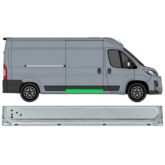 Reparaturblech innere Schiebetür für Toyota Proace Max 2024- / Rechts 17046