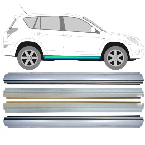 Reparaturblech innen + außen Schweller für Toyota Rav4 2006-2013 / Links+Rechts / Satz 14910
