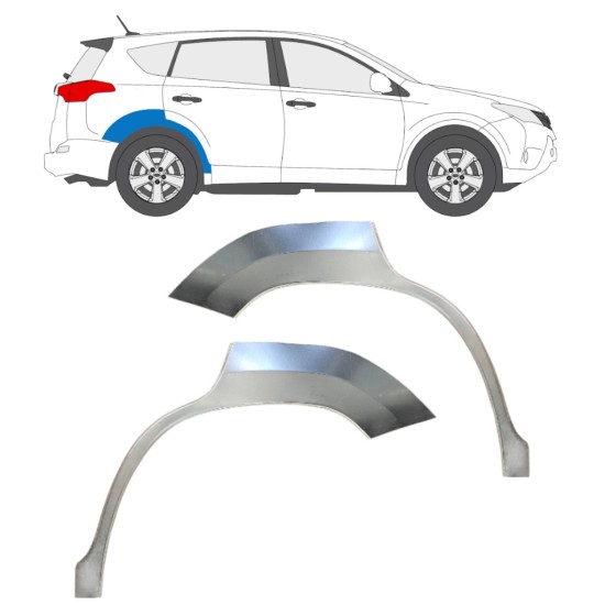 Reparaturblech Kotflügel hinten für Toyota Rav4 2013-2018 / Links+Rechts / Satz 16490