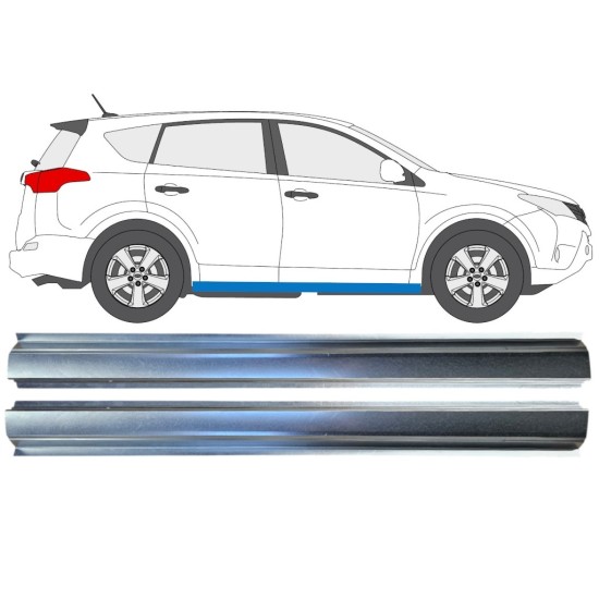 Reparaturblech Schweller für Toyota Rav4 2013-2018 / Links+Rechts / Satz 16493