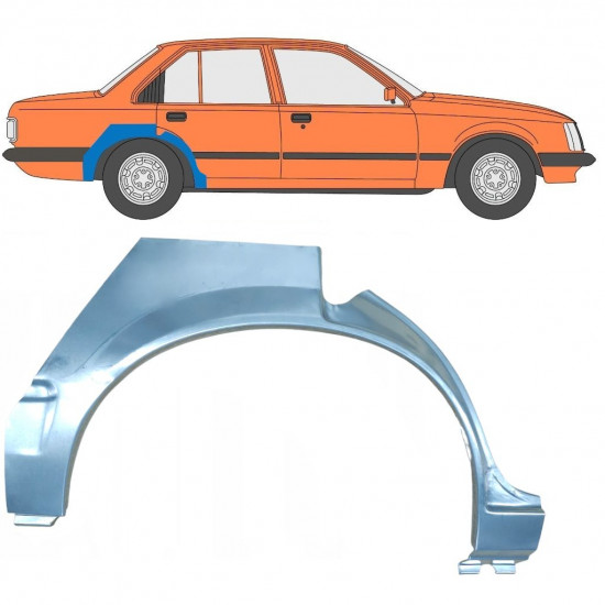 OPEL REKORD E 1982-1986 RADLAUF REPARATURBLECH  / RECHTS