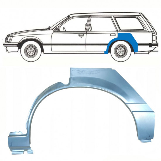 OPEL REKORD E 1977-1986 KOMBI RADLAUF REPARATURBLECH / LINKS