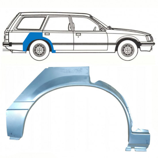 OPEL REKORD E 1977-1986 KOMBI RADLAUF REPARATURBLECH / RECHTS