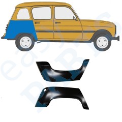 Reparaturblech Kotflügel hinten für Renault 4 1962-1993 / Links+Rechts / Satz 9708