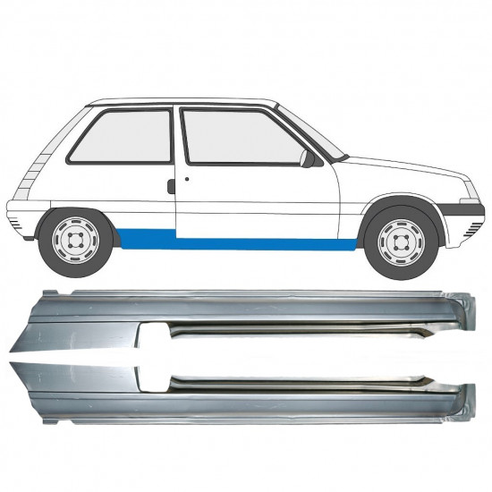 RENAULT 5 1984-1996 3 TÜR SCHWELLER REPARATURBLECH / SATZ