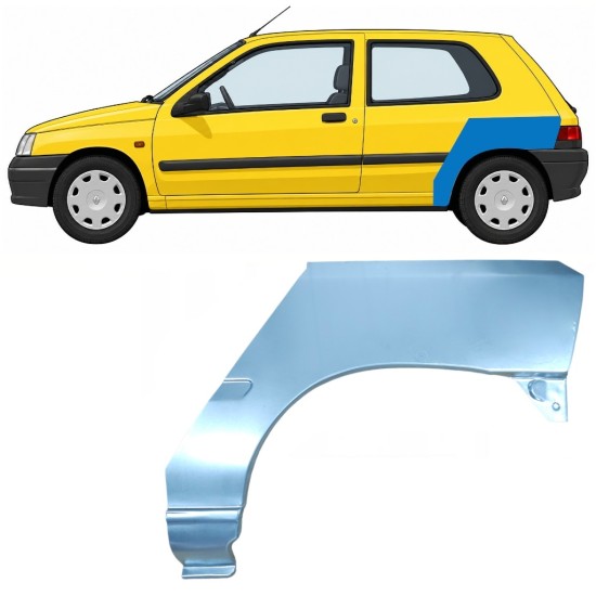 Reparaturblech Kotflügel hinten für Renault Clio I 1990-1998 / Links 7681