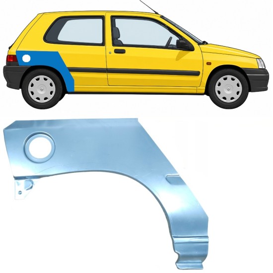 Reparaturblech Kotflügel hinten für Renault Clio I 1990-1998 / Rechts 7680