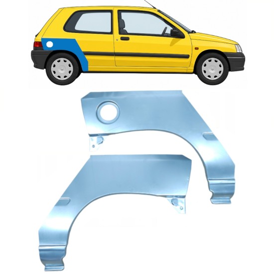 Reparaturblech Kotflügel hinten für Renault Clio I 1990-1998 / Links+Rechts / Satz 9848