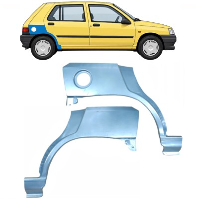 Reparaturblech Kotflügel hinten für Renault Clio I 1990-1998 / Links+Rechts / Satz 9849