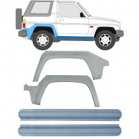 DAIHATSU FOURTRAK ROCKY 1985-1993 RADLAUF REPARATURBLECH + SCHWELLER REPARATURBLECH / SATZ