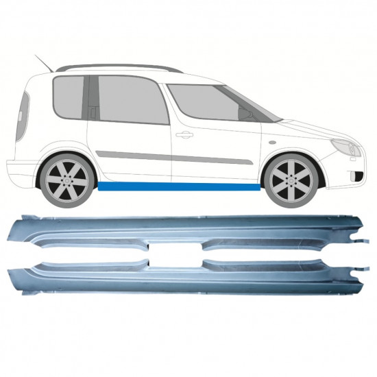Voll schweller für Skoda Roomster Praktik 2006-2015 / Links / Rechts / Links+Rechts / Satz 12891