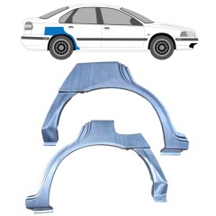 Reparaturblech Kotflügel hinten für Volvo S40 V40 1995-2004 / Links+Rechts / Satz 9193