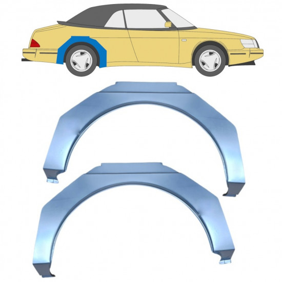 SAAB 900 1978-1995 3 TÜR RADLAUF REPARATURBLECH / SATZ