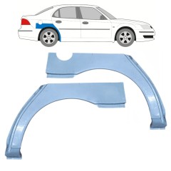 Reparaturblech Kotflügel hinten für Saab 9-3 2002-2012 / Links+Rechts / Satz 9988