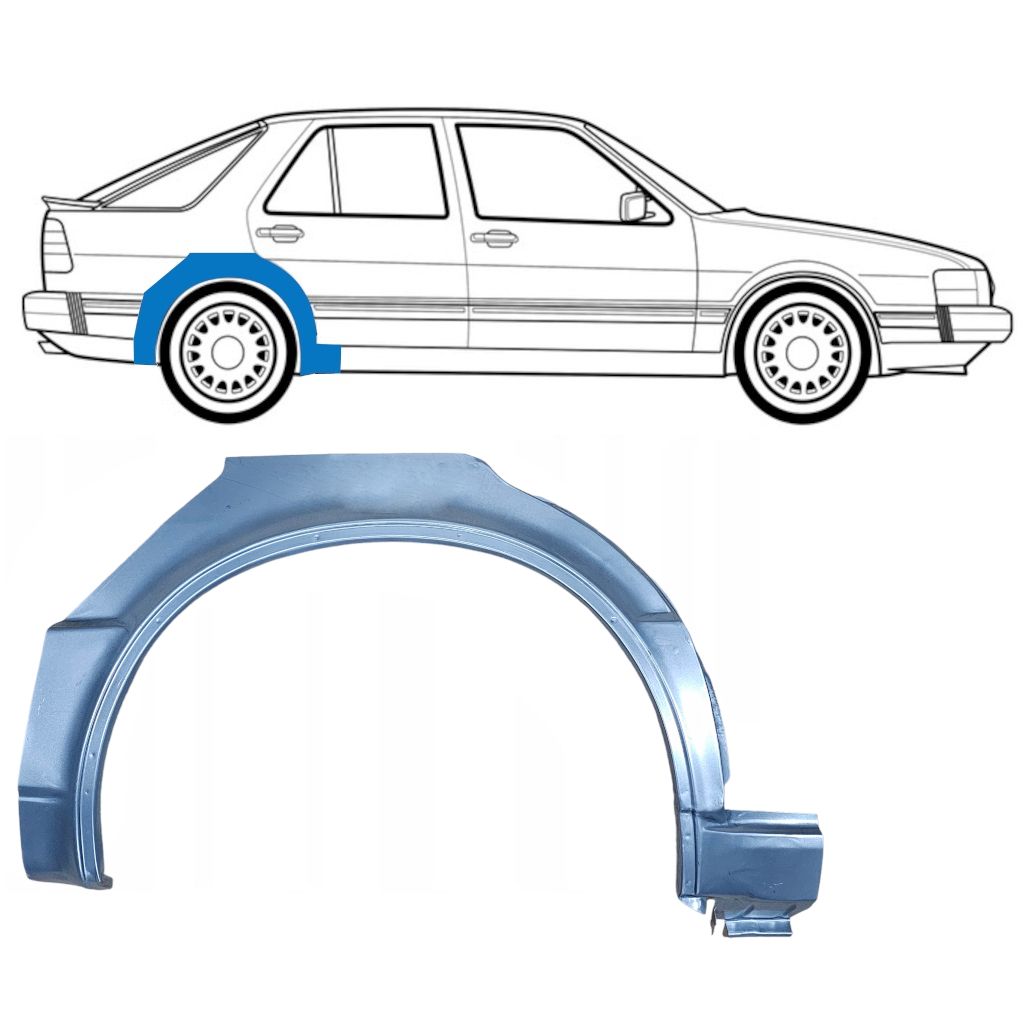 SAAB 9000 1985-1998 RADLAUF REPARATURBLECH / RECHTS