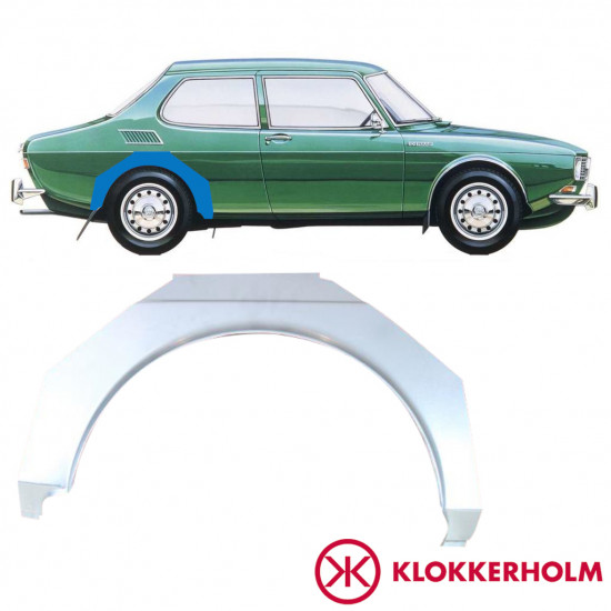 SAAB 99 1967-1987 RADLAUF REPARATURBLECH / RECHTS