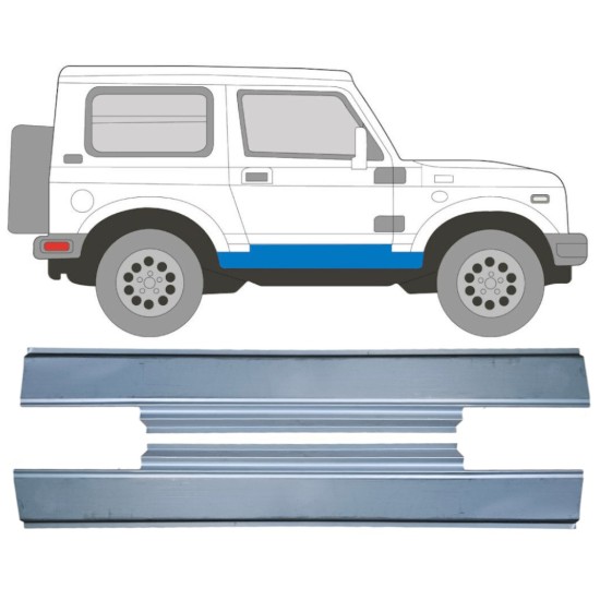 Reparaturblech Schweller für Suzuki Samurai 1981- / Links+Rechts / Satz 16143