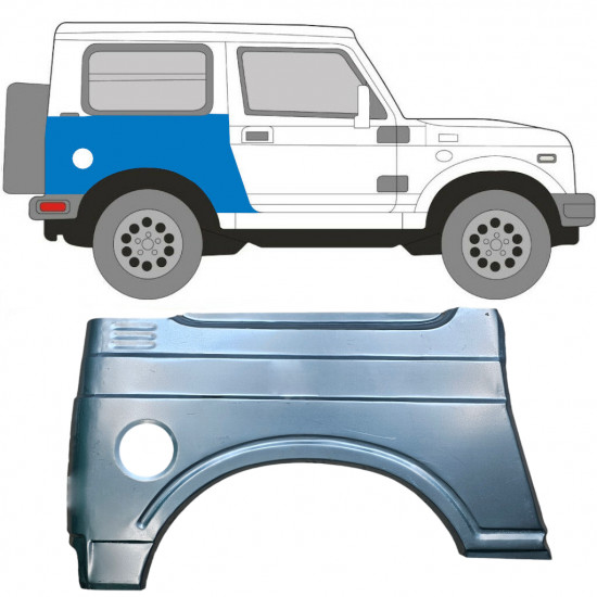 SUZUKI SAMURAI 1981-2004 HINTEN KOTFLÜGEL REPARATURBLECH / RECHTS