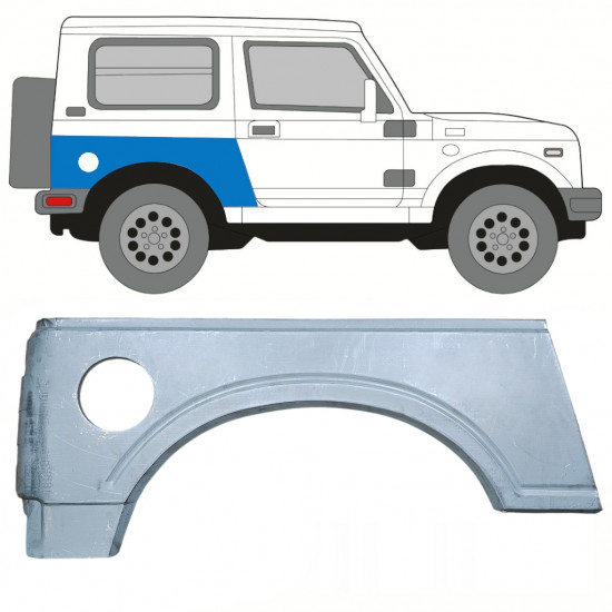 SUZUKI SAMURAI 1981-2004 HINTEN KOTFLÜGEL REPARATURBLECH / RECHTS