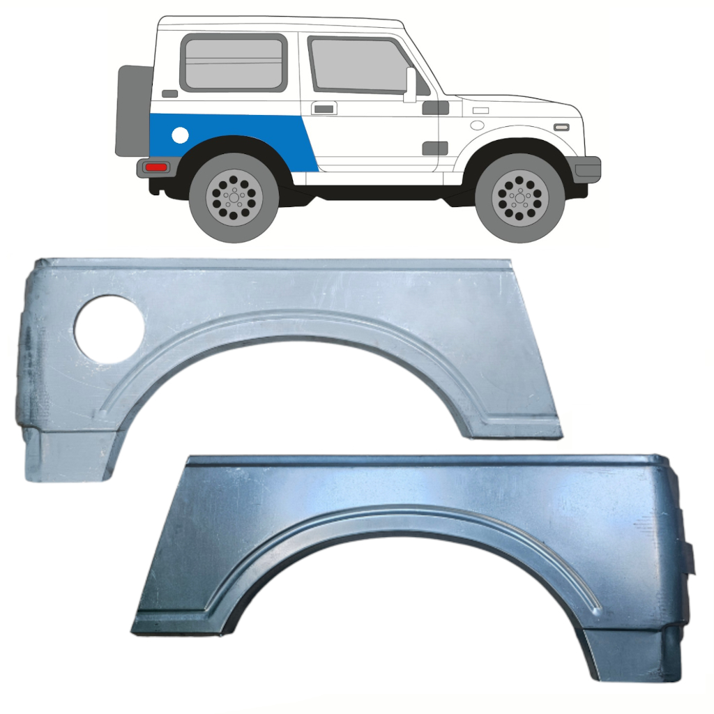 Reparaturblech Kotflügel Hinten Für Suzuki Samurai 1981- / Links+Rechts / Satz 10816