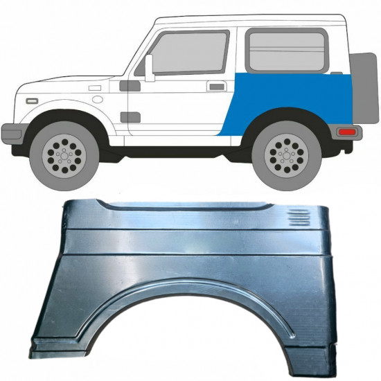 SUZUKI SAMURAI 1981-2004 HINTEN KOTFLÜGEL REPARATURBLECH / LINKS