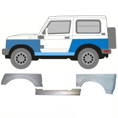 Reparaturblech Schweller + vorderer + hinterer Kotflügel für Suzuki Samurai 1981- / Links / Satz 11180