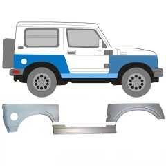 Reparaturblech Schweller + vorderer + hinterer Kotflügel für Suzuki Samurai 1981- / Rechts / Satz 11179