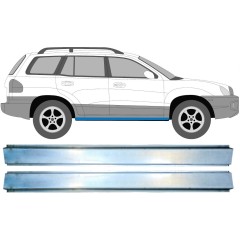 Reparaturblech Innen-Schweller für Hyundai Santa Fe 2001-2006 / Links+Rechts / Satz 11587