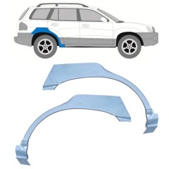 Reparaturblech Kotflügel hinten für Hyundai Santa Fe 2001-2006 / Links+Rechts / Satz 10477