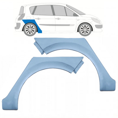 RENAULT SCENIC 2003-2009 HINTEN KOTFLÜGEL REPARATURBLECH / SATZ