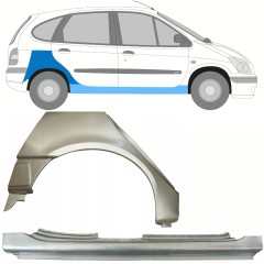 Reparaturblech Schweller + Kotflügel hinten für Renault Megane I Scenic 1995-2003 / Rechts / Satz 10099