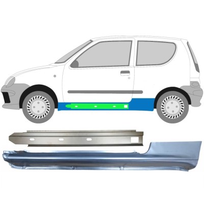 Reparaturblech Schweller + Innen-Schweller für Fiat Seicento 1998-2010 / Links / Satz 14721