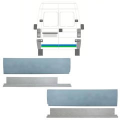 Innen- und Außen-Reparaturblech für die hintere Tür für Fiat Ducato 1994-2006 / Links+Rechts / Satz 9751