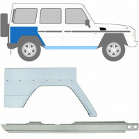 MERCEDES G CLASS 1979- 5 TÜR SCHWELLER REPARATURBLECH + HINTEN KOTFLÜGEL REPARATURBLECH / SATZ / RECHTS