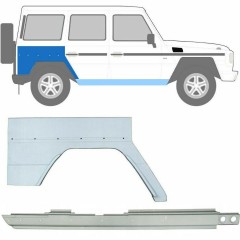 Reparaturblech Schweller + Kotflügel hinten für Mercedes G-Class W460 W461 W463 1979- / Rechts / Satz 10005
