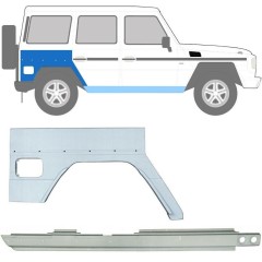 Reparaturblech Schweller + Kotflügel hinten für Mercedes G-Class W460 W461 W463 1979- / Rechts / Satz 10009