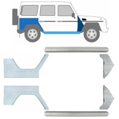Reparaturblech Schweller + vorderer + hinterer Kotflügel für Mercedes G-Class W460 W461 W463 1979-2017 / Links+Rechts / Satz 9710