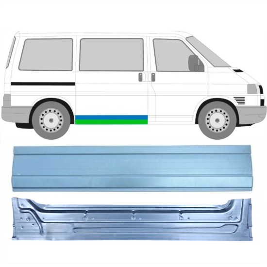Reparaturblech für Schiebetür, außen unten für Volkswagen Transporter T4 1990-2003 / Rechts / Satz 16152